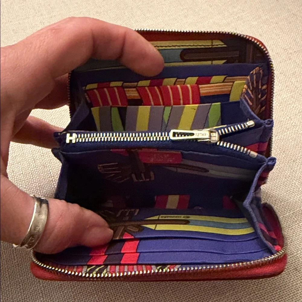 Hermes Colorful Striped Leather Wallet - Picture 4 of 7